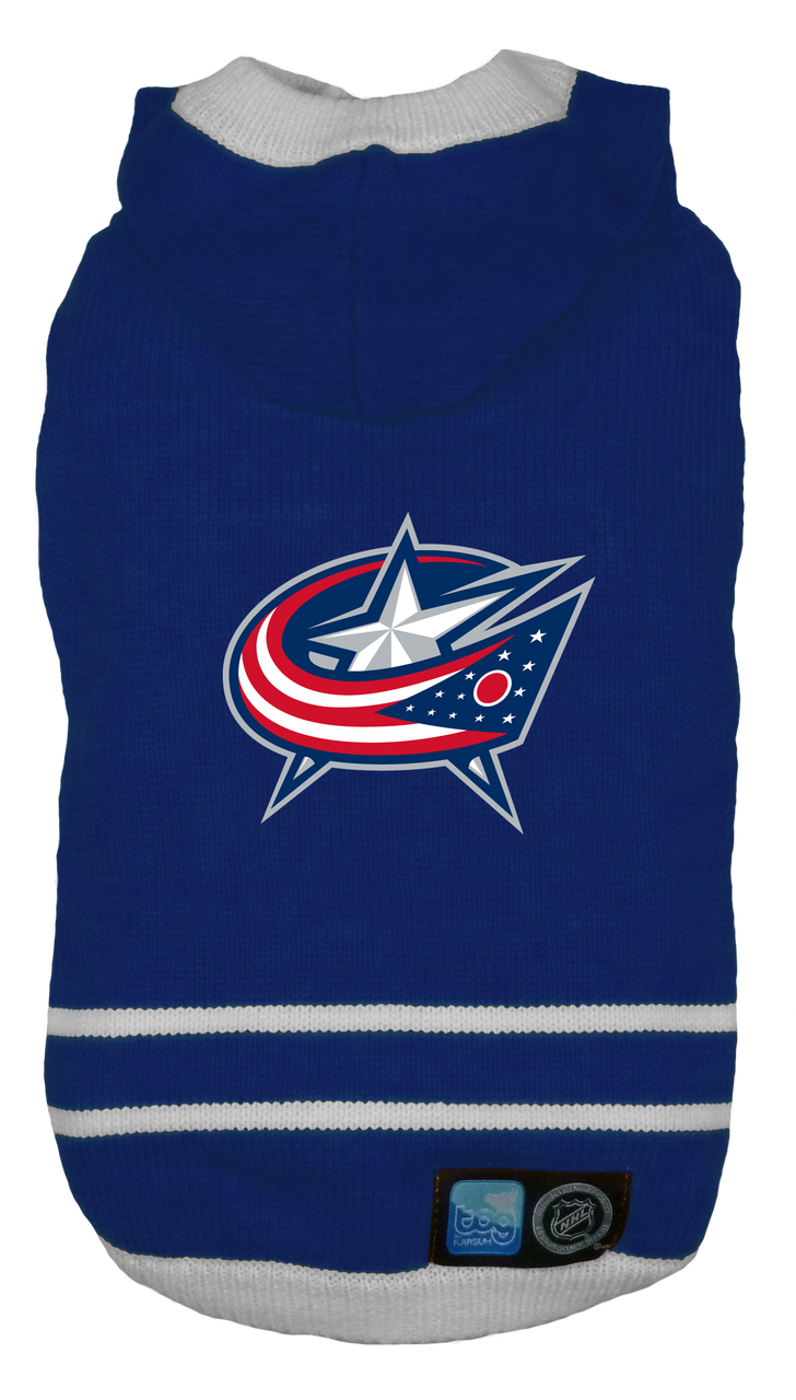 Columbus Blue Jackets NHL Dog Sweater flat