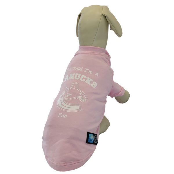 Vancouver Canucks NHL Dog Fan Shirt-Pink