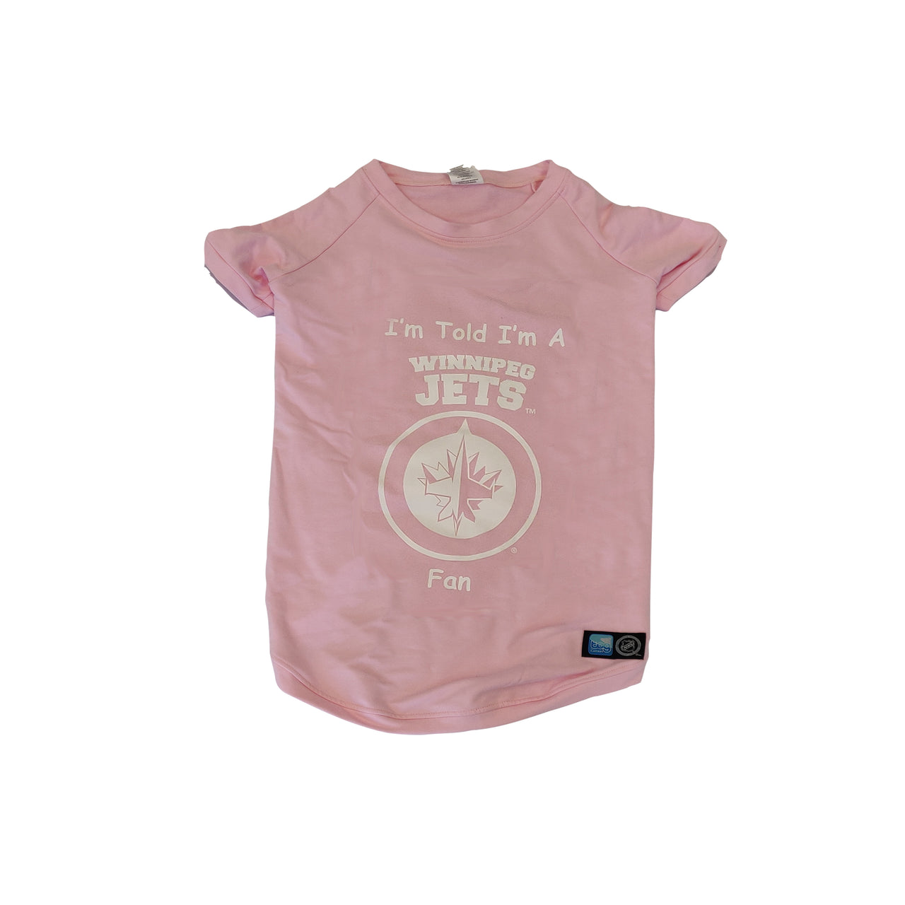 Winnipeg Jets NHL Dog Fan Shirt-Pink flat