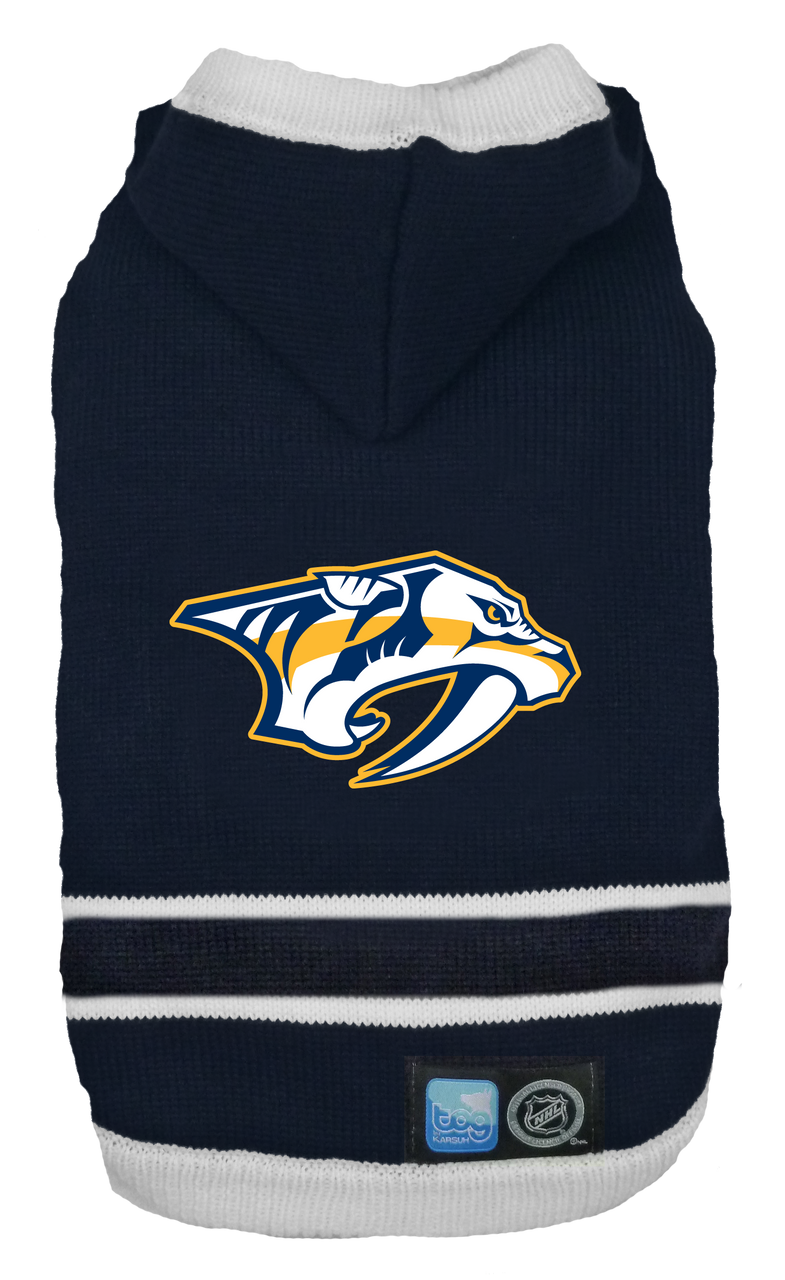 Nashville Predators NHL Dog Sweater flat