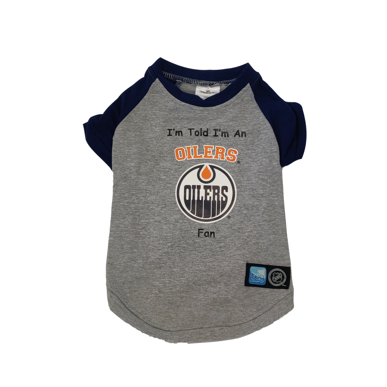 Edmonton Oilers NHL Dog Fan Shirt flat