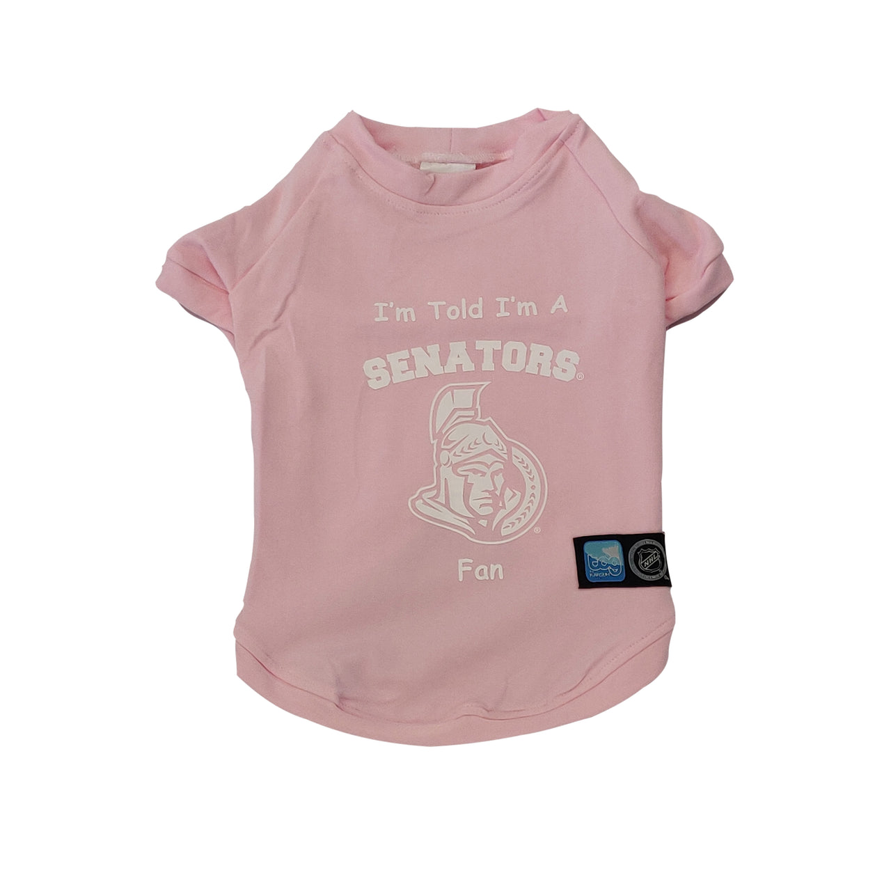 Ottawa Senators NHL Dog  Fan Shirt-Pink flat