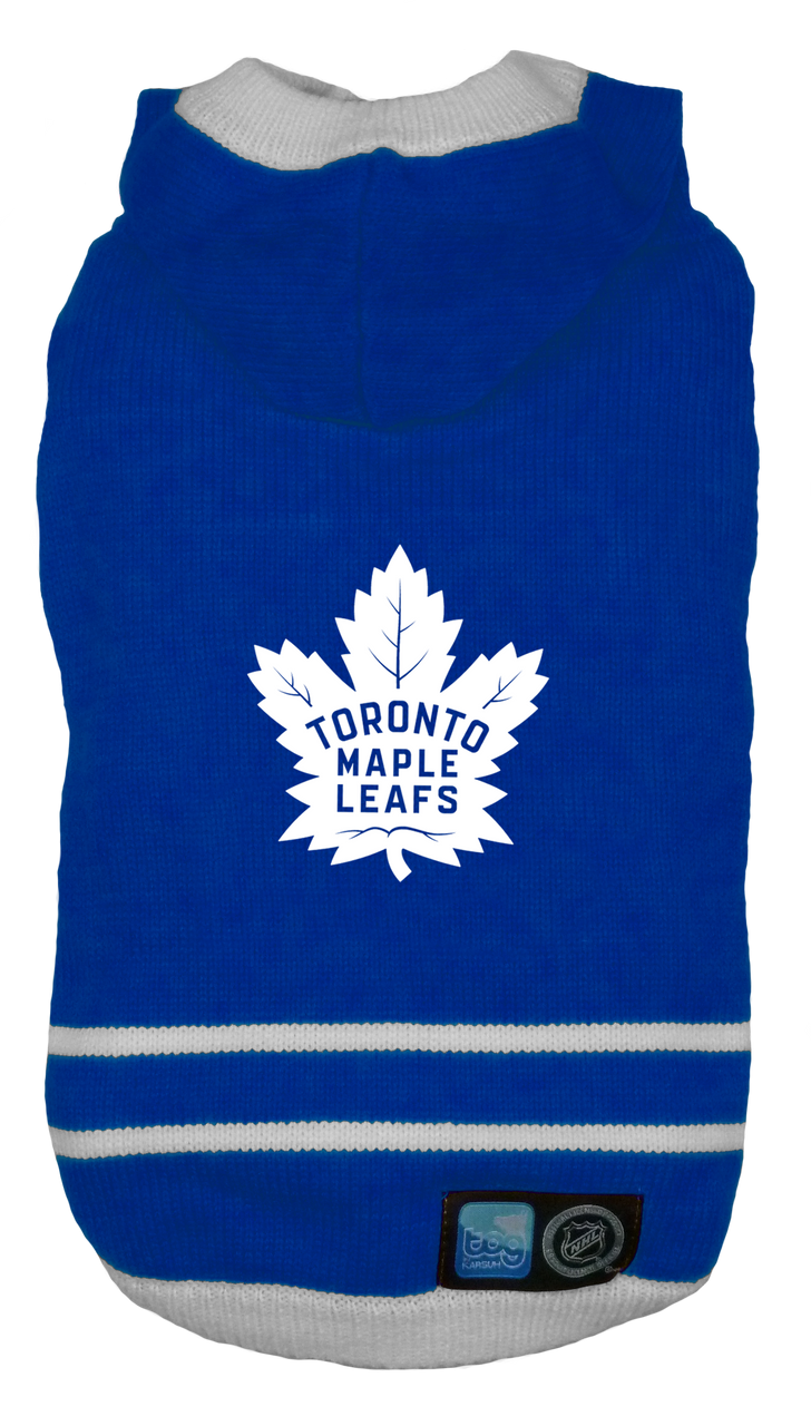 Toronto Maple Leafs NHL Dog Sweater flat
