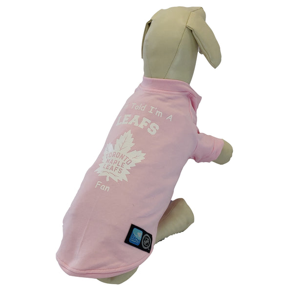 Toronto Maple Leafs NHL Dog Fan Shirt-Pink