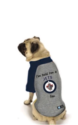 Winnipeg Jets NHL Dog Fan Shirt on dog