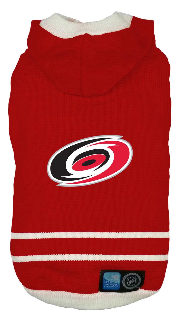 Carolina Hurricanes NHL Dog Sweater flat
