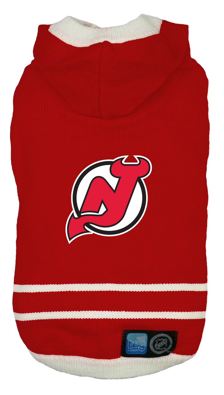New Jersey Devils NHL Dog Sweater flat