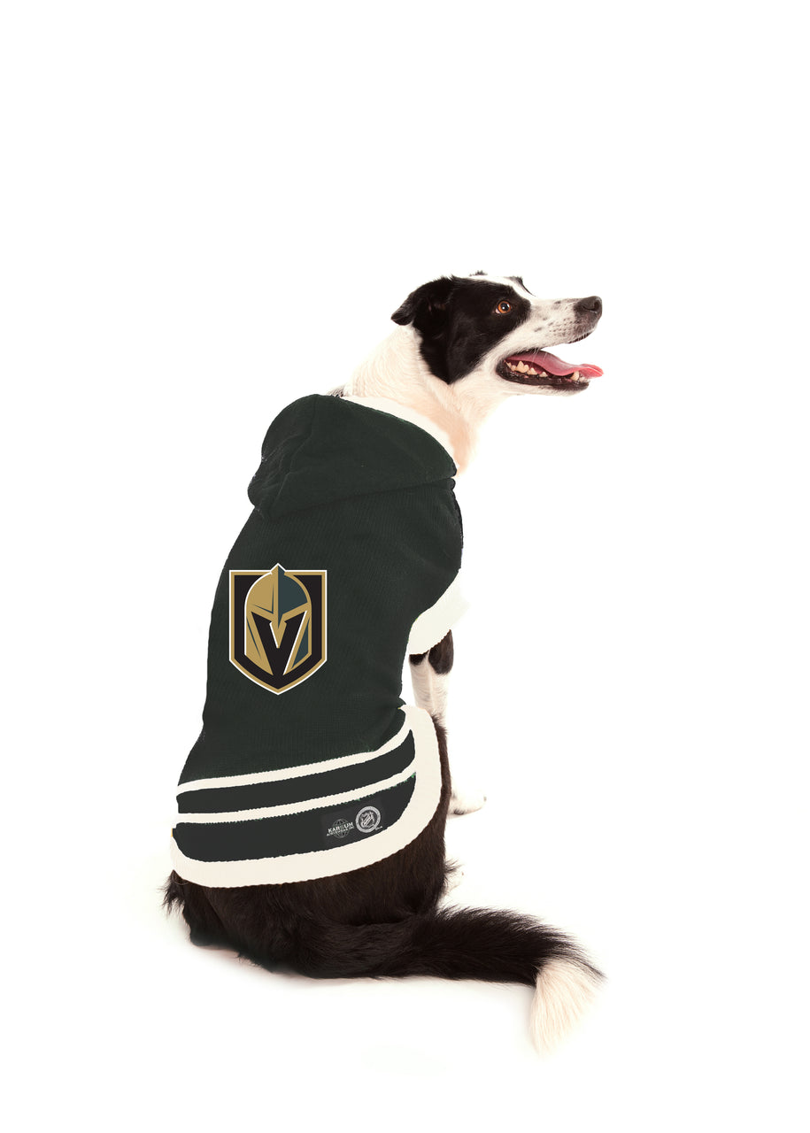 Vegas Golden Knights NHL Dog Sweater on large dog